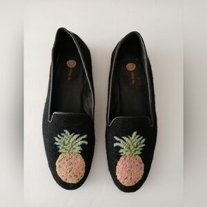 By Paige Needlepoint Loafers Size 10.5 Womens Slide On Flats
